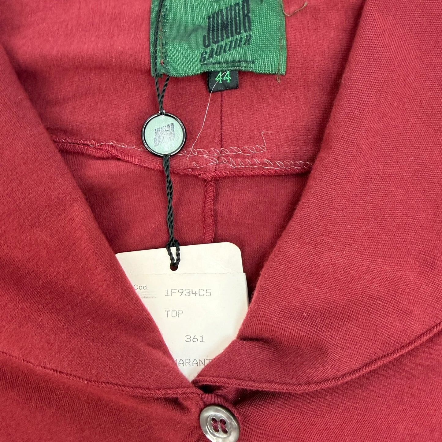 Vintage Junior Gaultier Oberteil rot Dead Stock Gr. 44