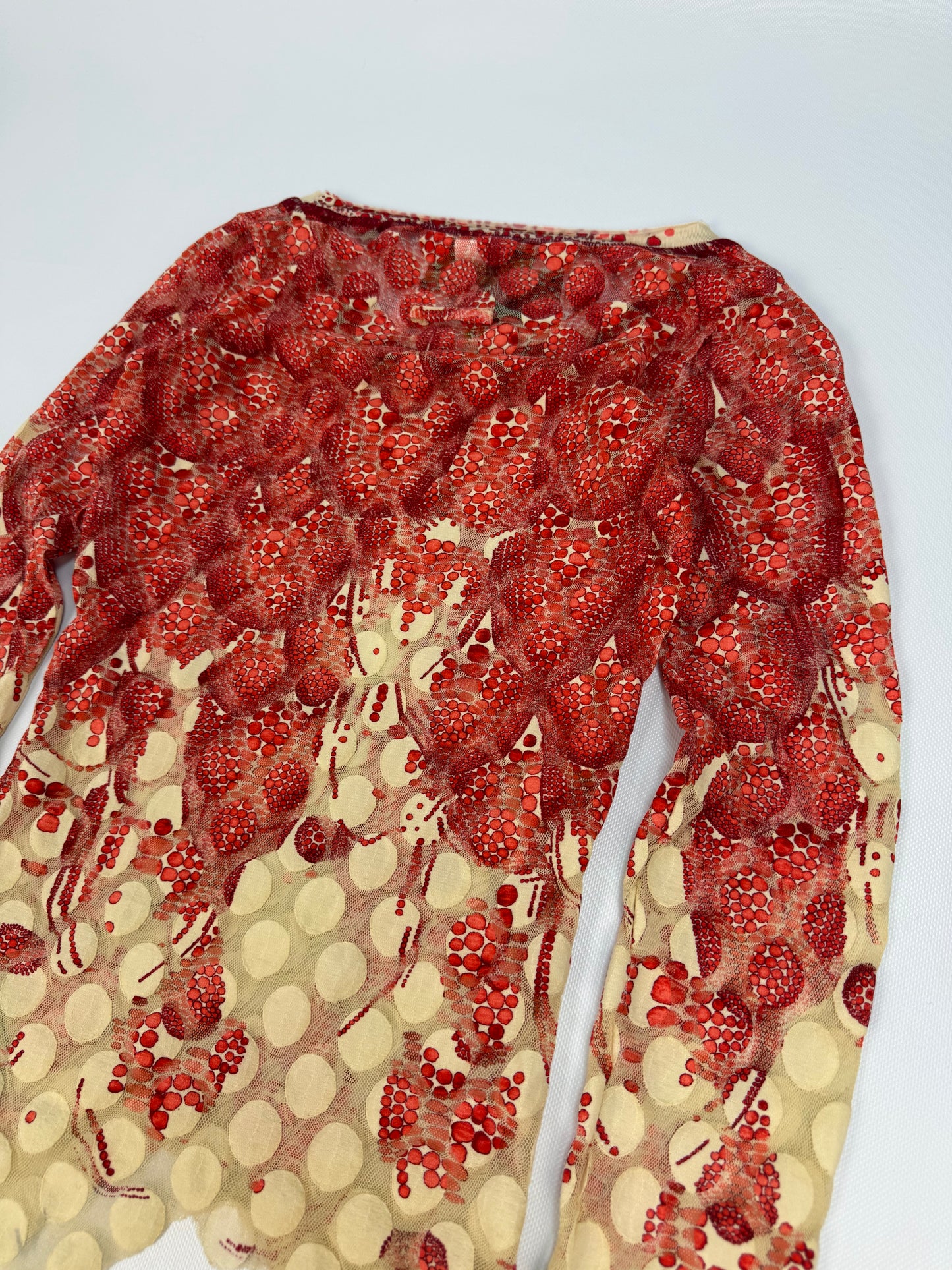 Vintage Jean Paul Gaultier Erdbeeren T-Shirt rot Gr. M