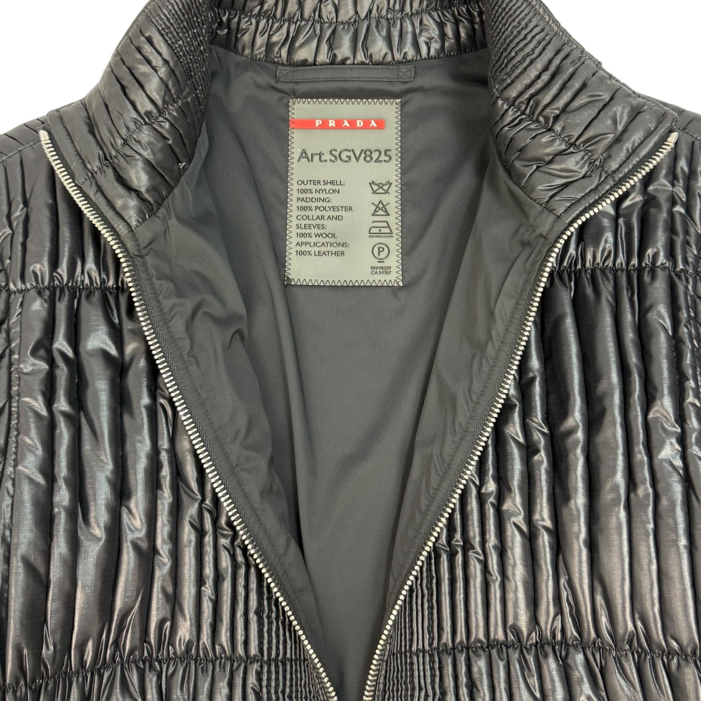 Vintage Prada Nylon Jacke schwarz Gr. 54 / L