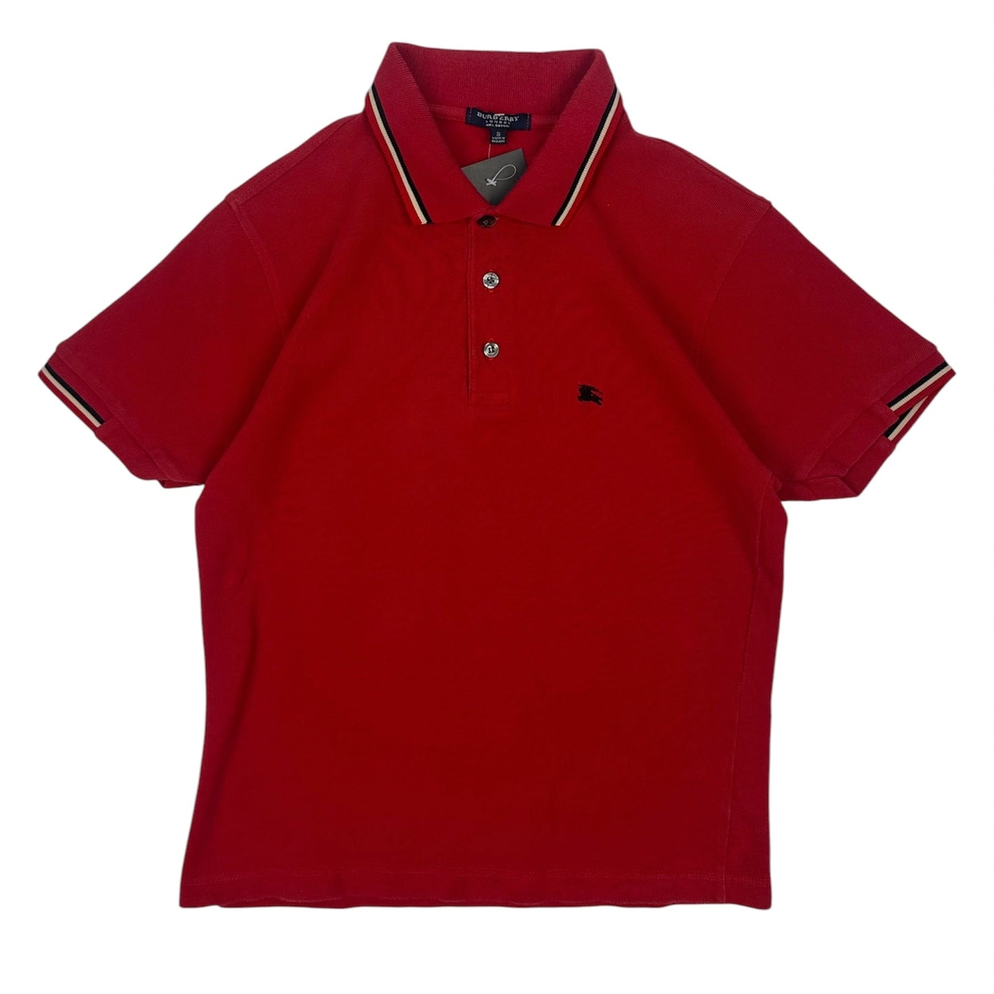 Vintage Burberry Polohemd rot S