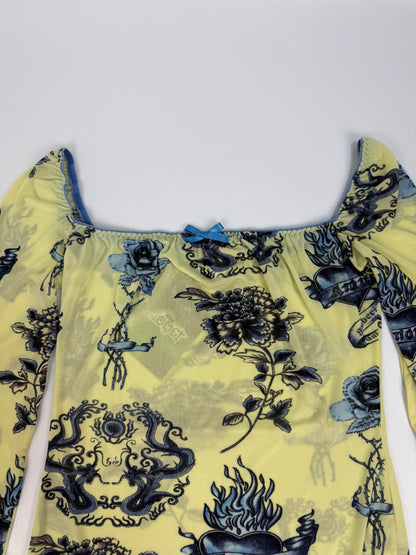 Vintage Roberto Cavalli Top gelb Gr. 42