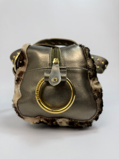 Vintage Dolce & Gabbana Tasche Cow Silber / Gold