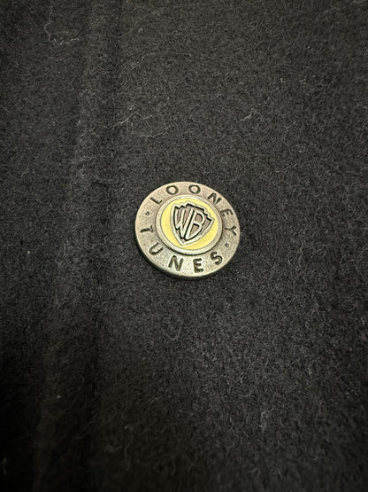 Vintage Warner Bros. Leder / Collagejacke schwarz Gr. L