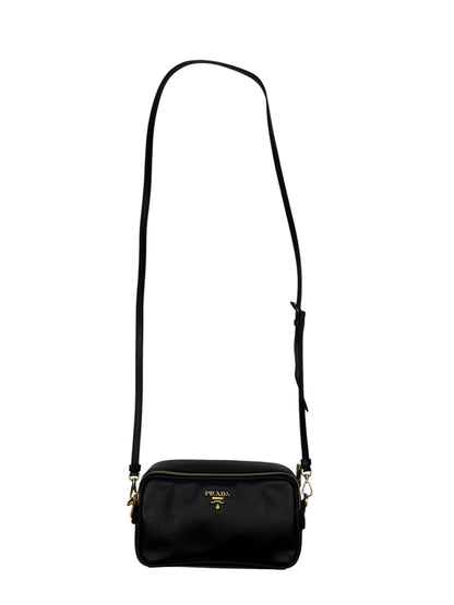 Prada Umhängetasche schwarz/gold