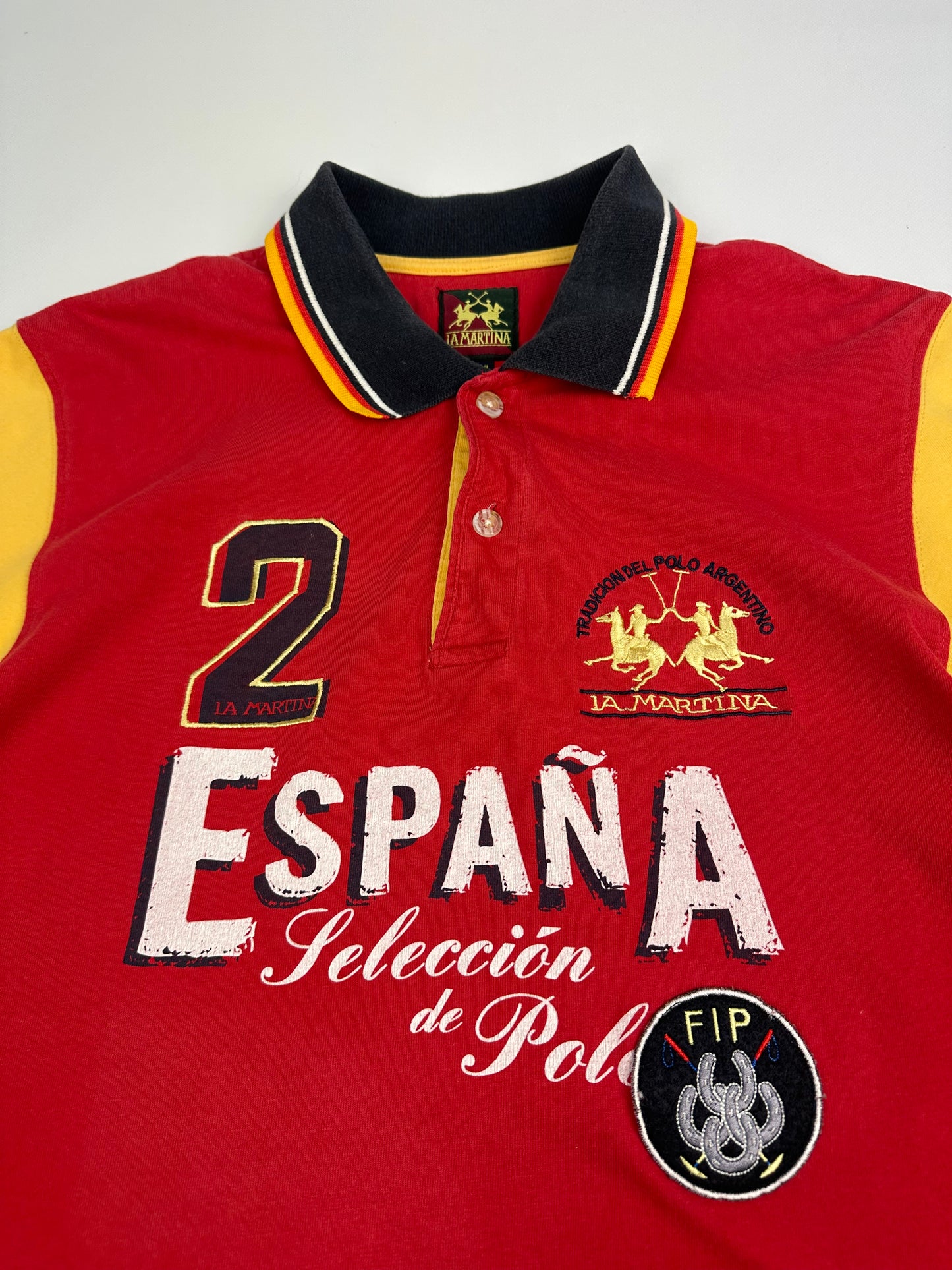 Vintage La Martina Espana Polo Shirt rot XXL