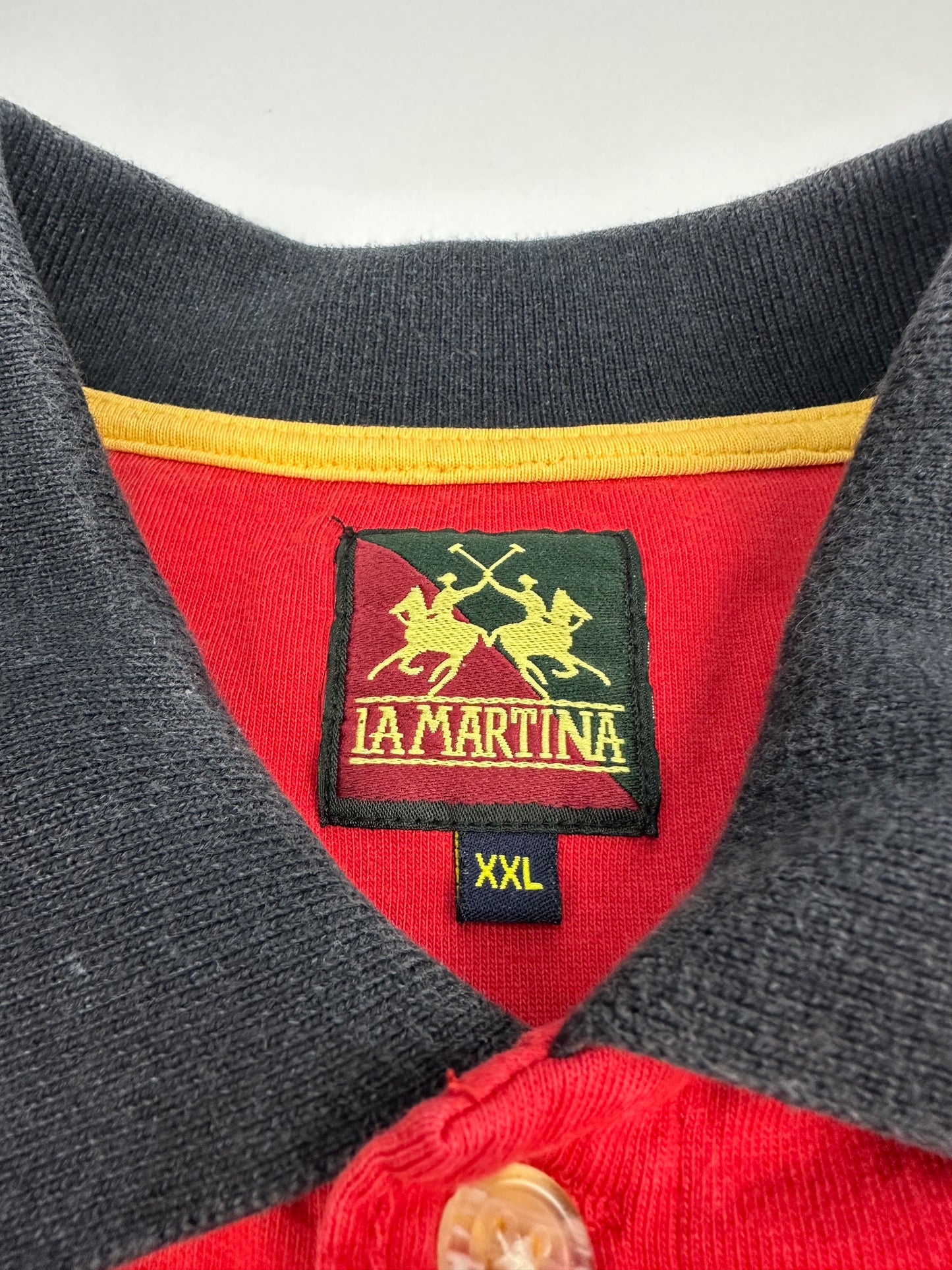 Vintage La Martina Espana Polo Shirt rot XXL