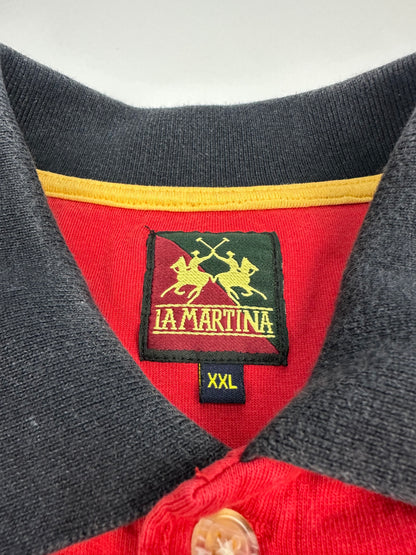 Vintage La Martina Espana Polo Shirt rot XXL