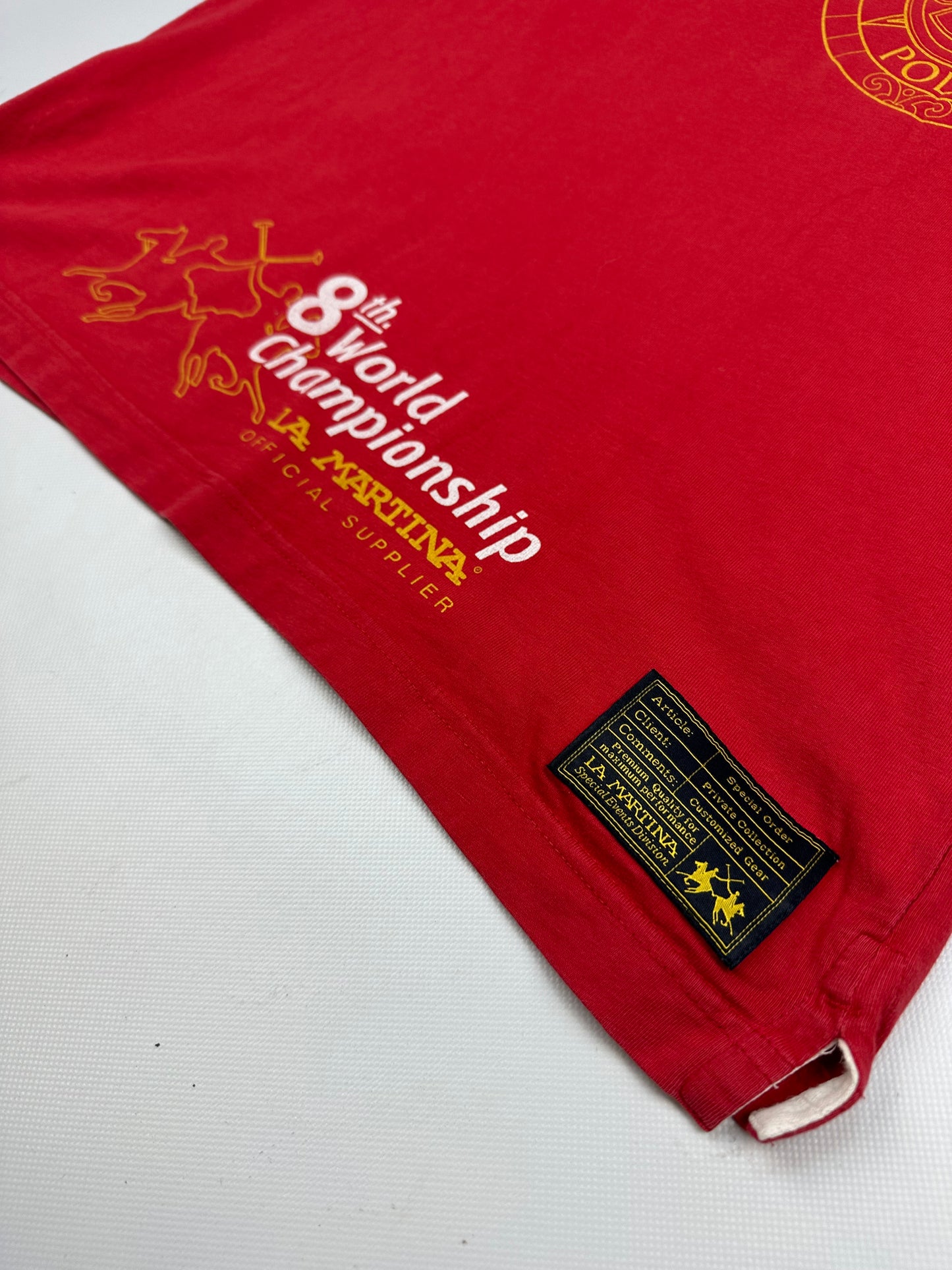 Vintage La Martina Espana Polo Shirt rot XXL