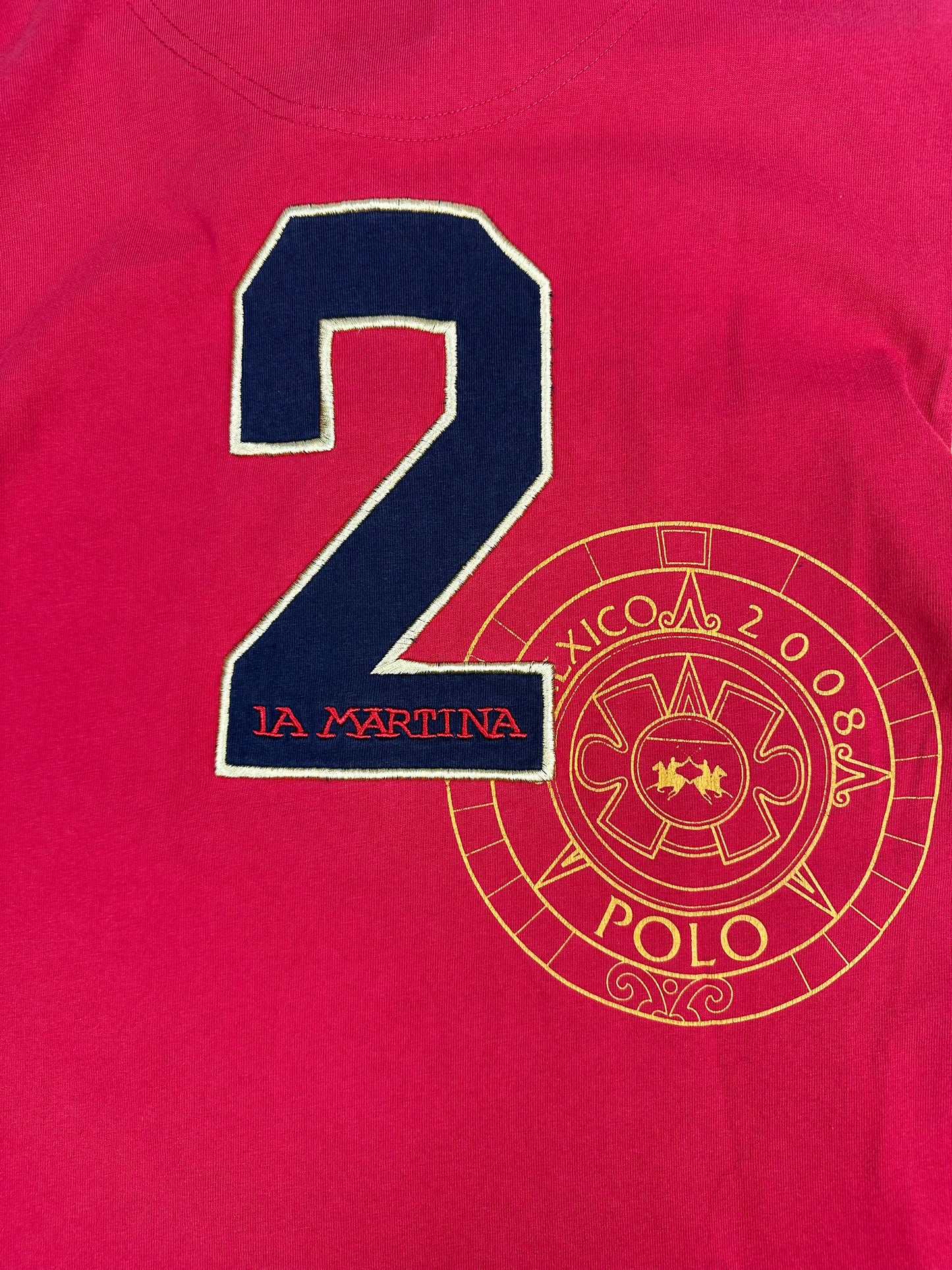 Vintage La Martina Espana Polo Shirt rot XXL
