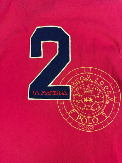 Vintage La Martina Espana Polo Shirt rot XXL