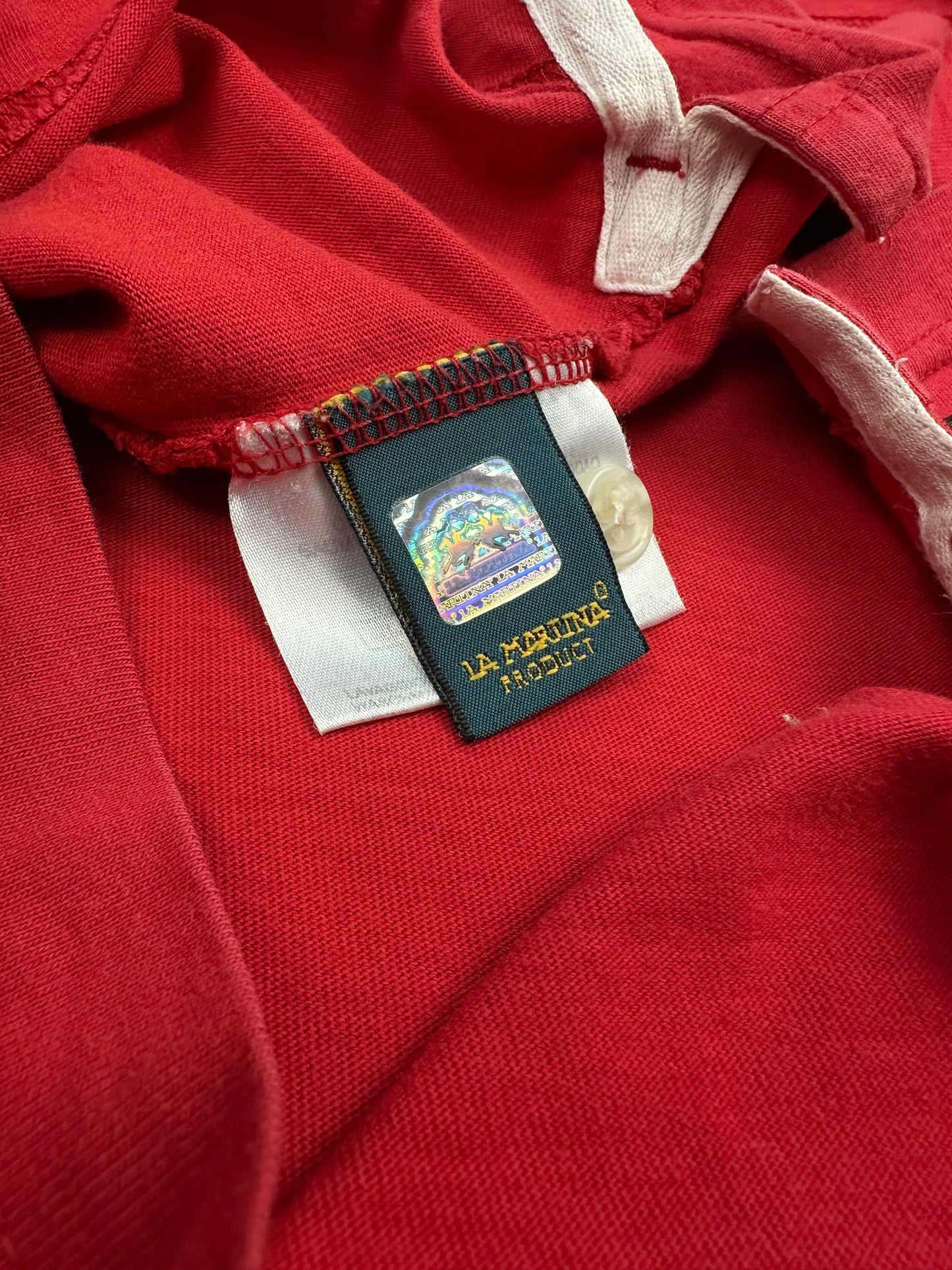 Vintage La Martina Espana Polo Shirt rot XXL