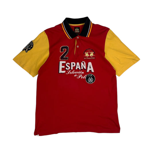 Vintage La Martina Espana Polo Shirt rot XXL