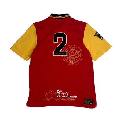 Vintage La Martina Espana Polo Shirt rot XXL