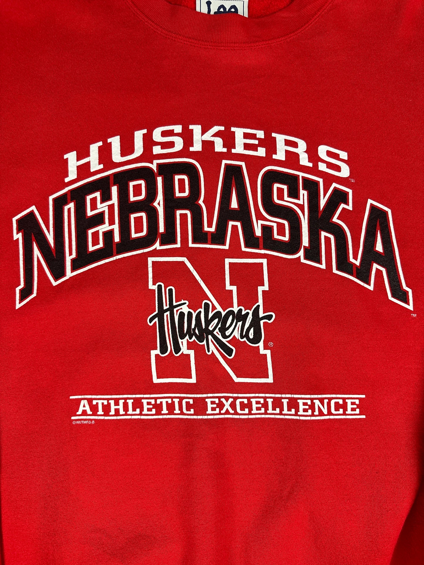 Vintage Lee Nebraska Huskers sweater red XL