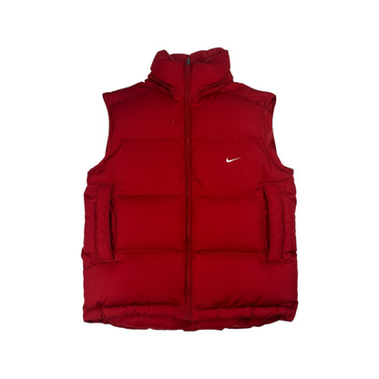 Vintage Nike Puffer Weste rot S