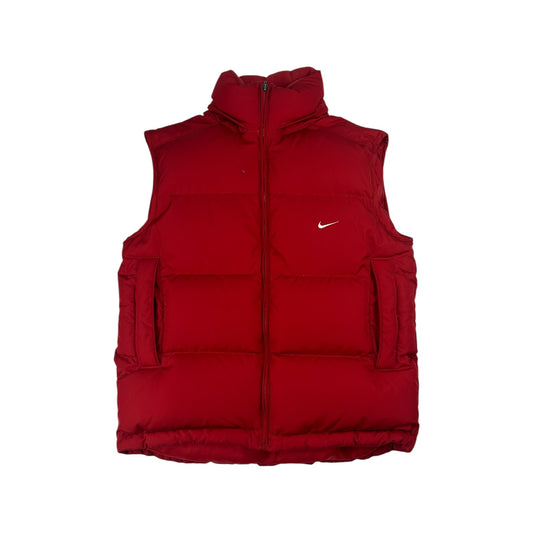 Vintage Nike Puffer Vest Red S