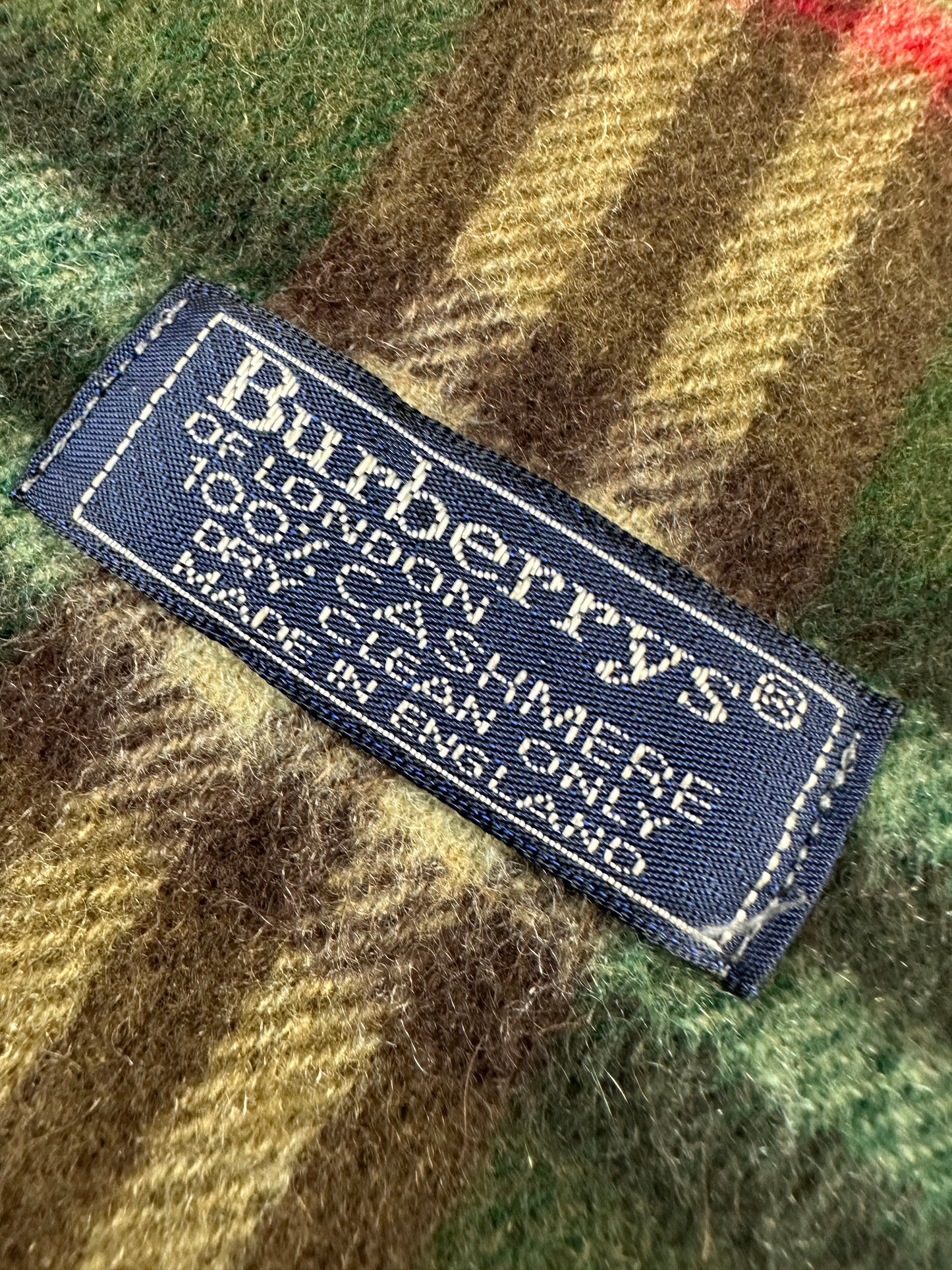 Vintage Burberry Schal grün