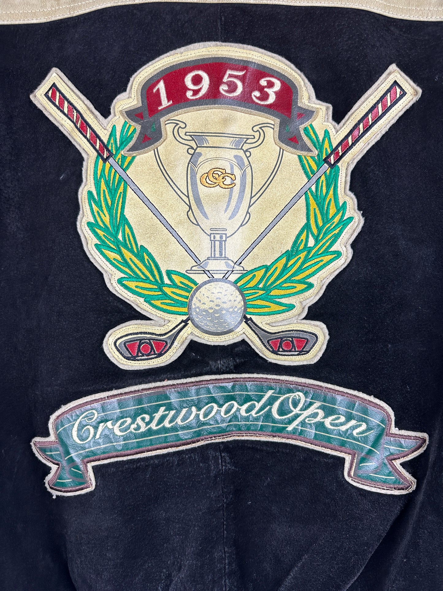 Vintage Avirex College Jacke Crestwood Open schwarz XL