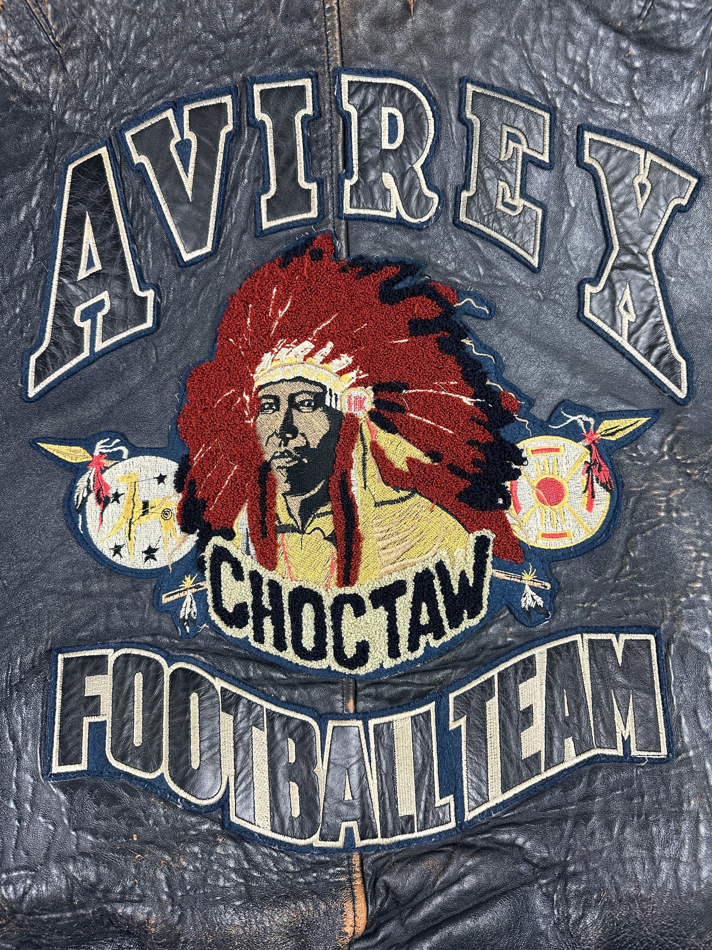 Vintage Avirex College Jacke Choctaw M