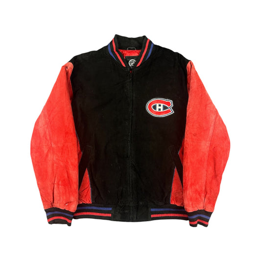 Vintage NHL Montreal Canadiens suede jacket black L