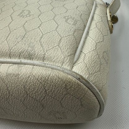 Vintage Christian Dior Honeycomb Sidebag white