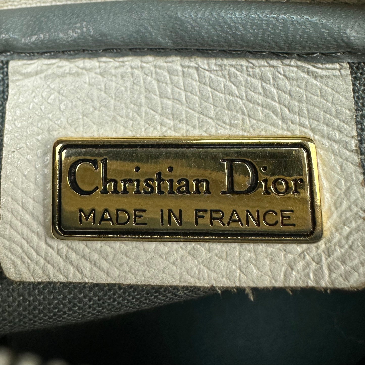 Vintage Christian Dior Honeycomb Sidebag white