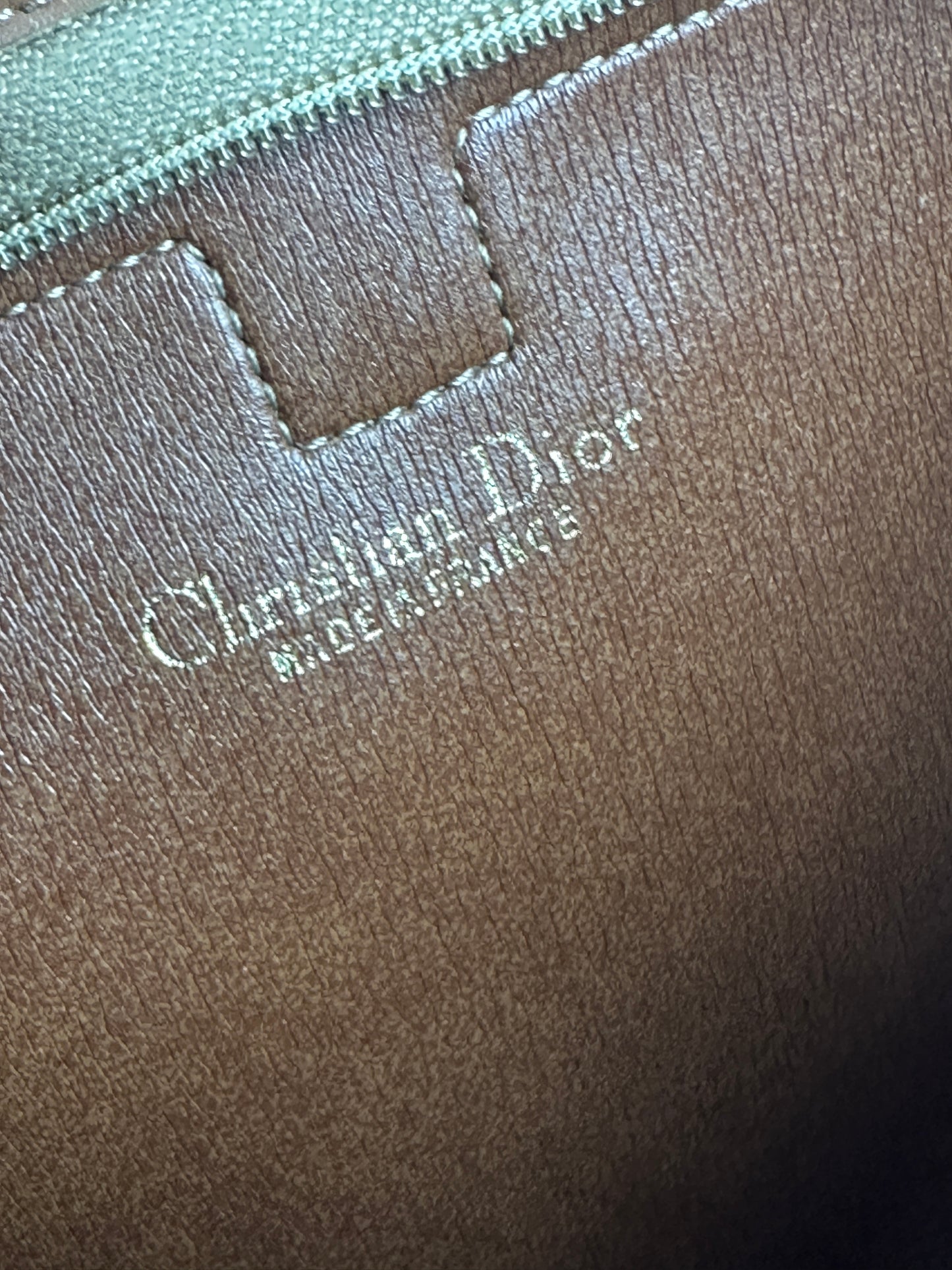Vintage Christian Dior Honeycomb Pouch braun