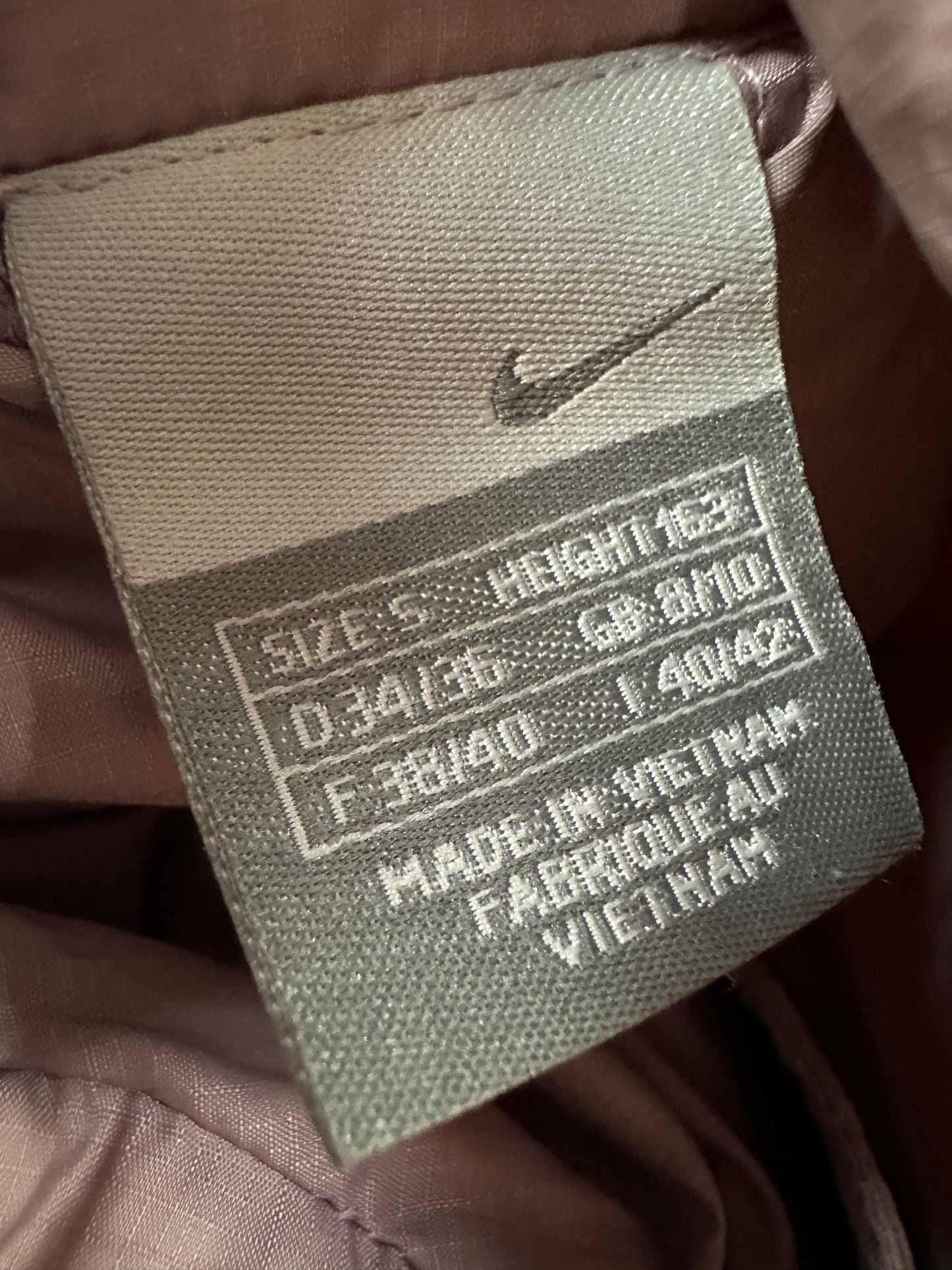 Vintage Nike Puffer Jacke rosa Damen S