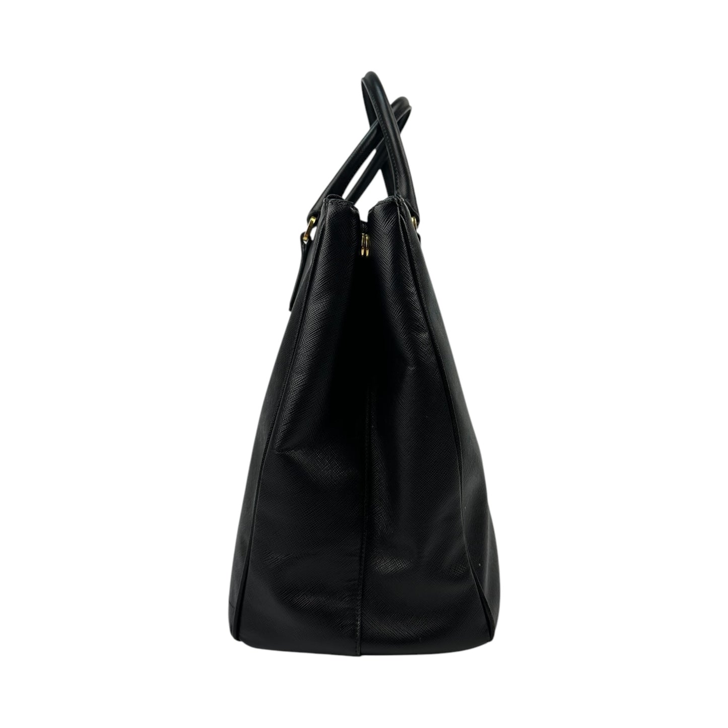 Vintage Prada Fuoco Saffiano Lux Handtasche schwarz