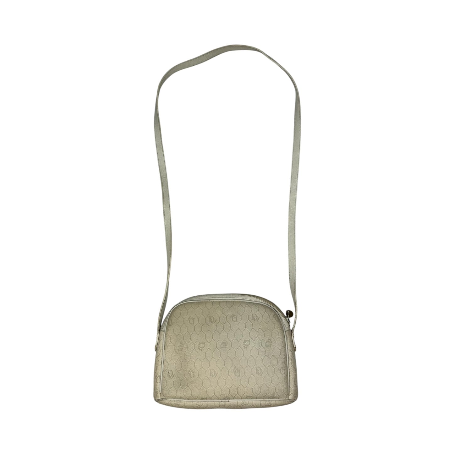Vintage Christian Dior Honeycomb Sidebag white