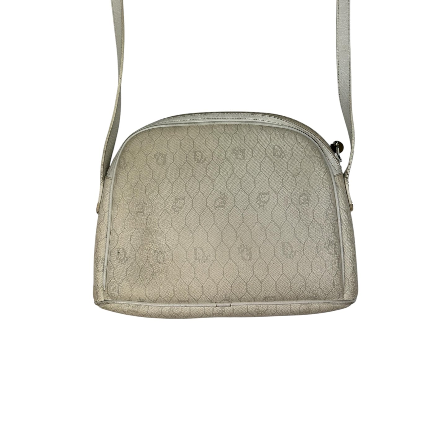 Vintage Christian Dior Honeycomb Sidebag white