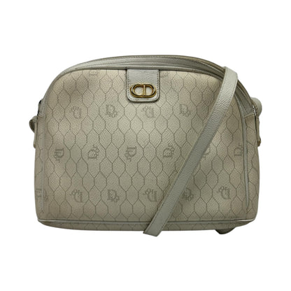 Vintage Christian Dior Honeycomb Sidebag white