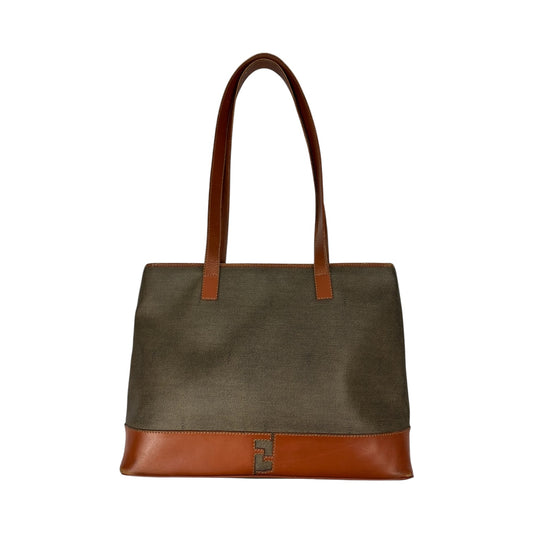 Vintage Fendi Shopper grau / braun