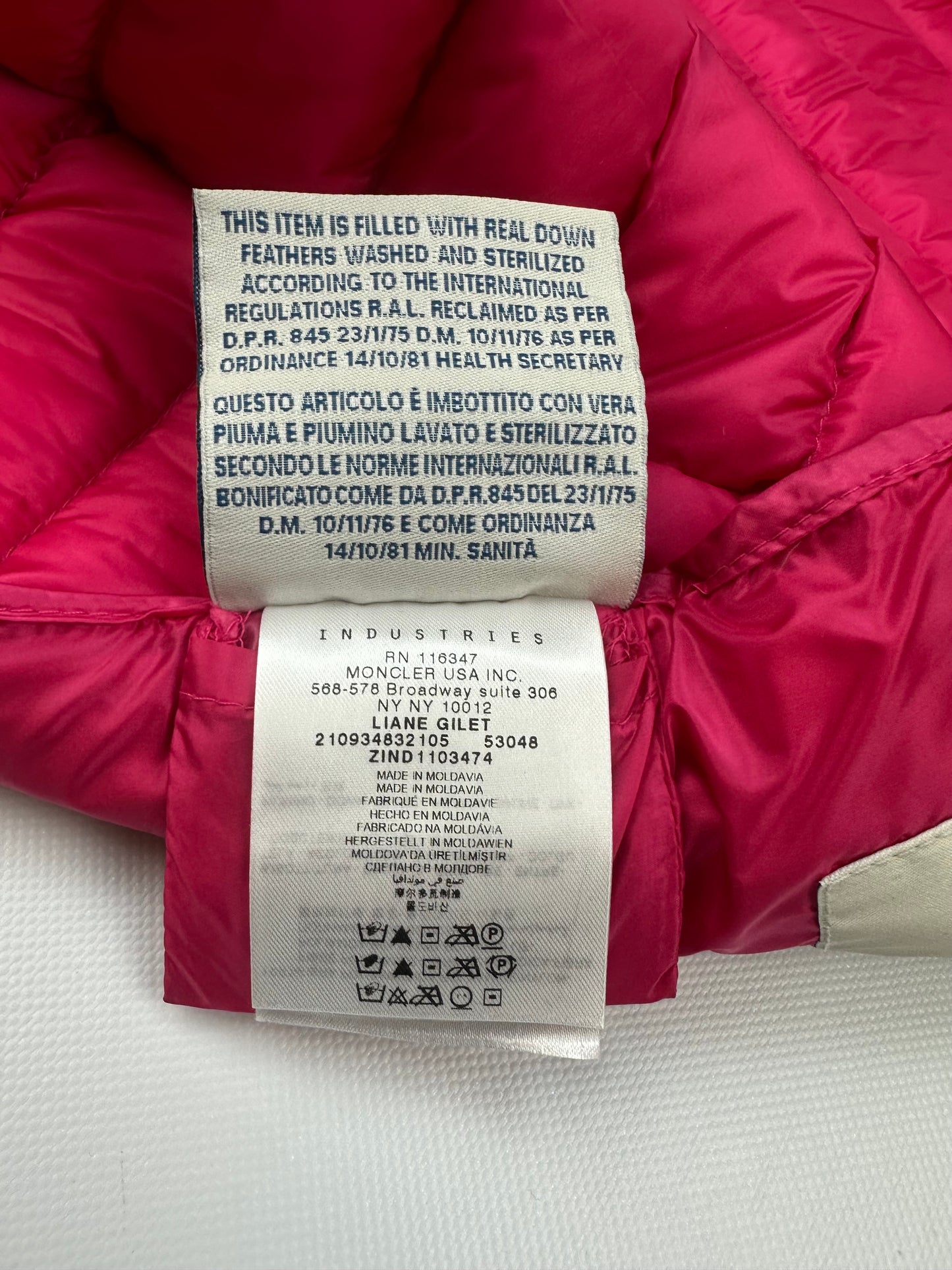 Moncler Liane Daunen Weste pink Damen XS (0)