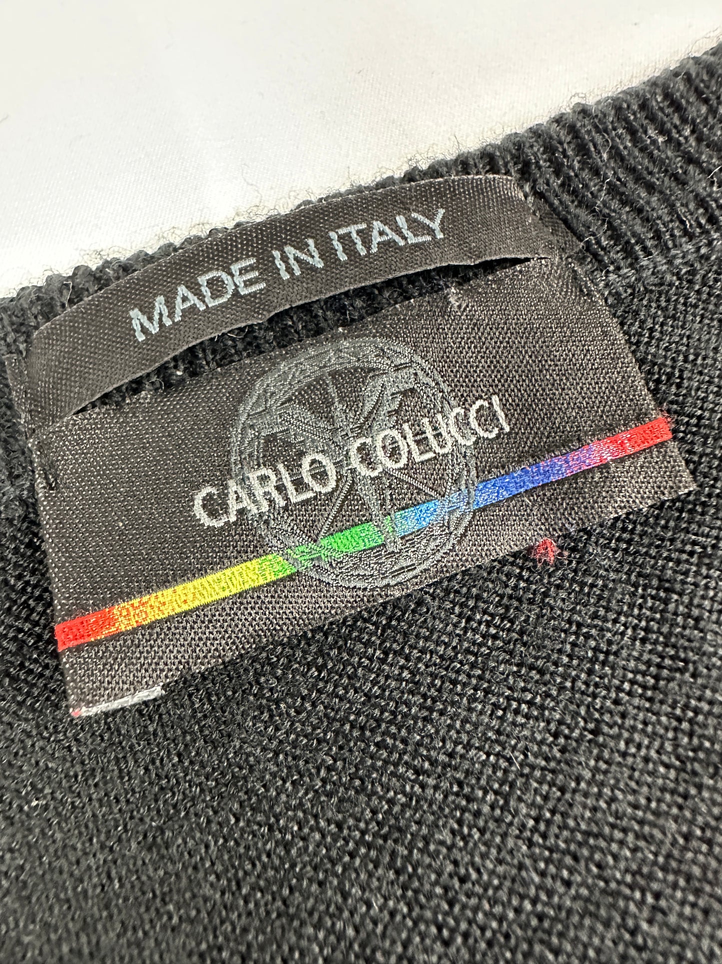 Vintage Carlo Colucci Strick Pullover schwarz M
