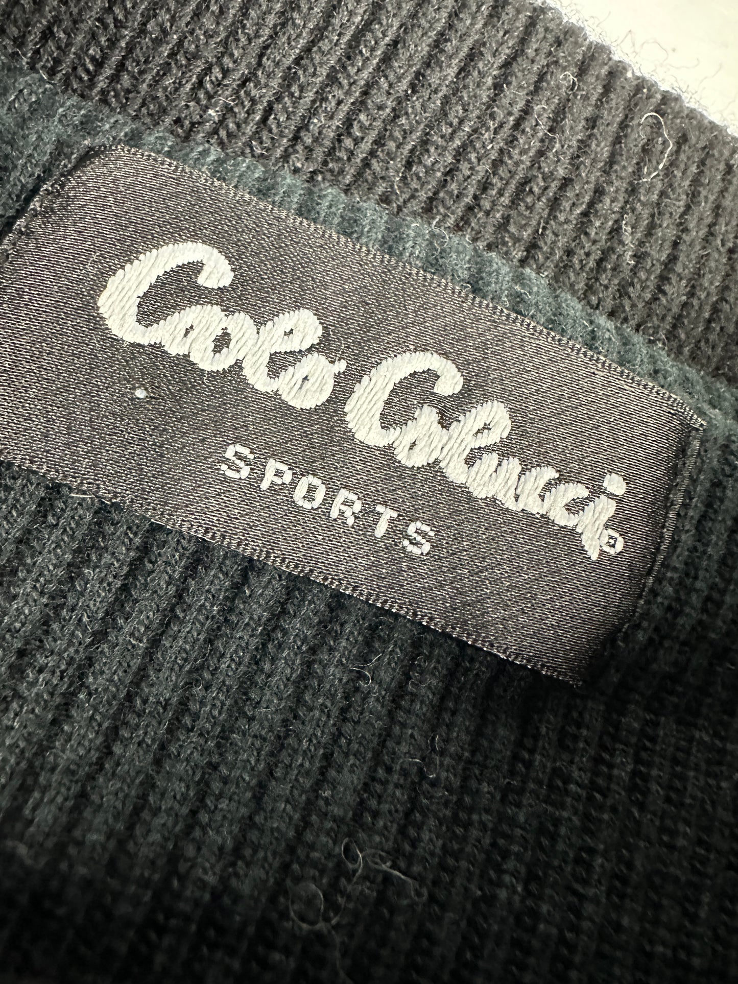 Vintage Carlo Colucci Sport Strick Pullover schwarz XL
