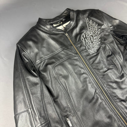 Harley Davidson Echtleder Racing Jacke schwarz XXL