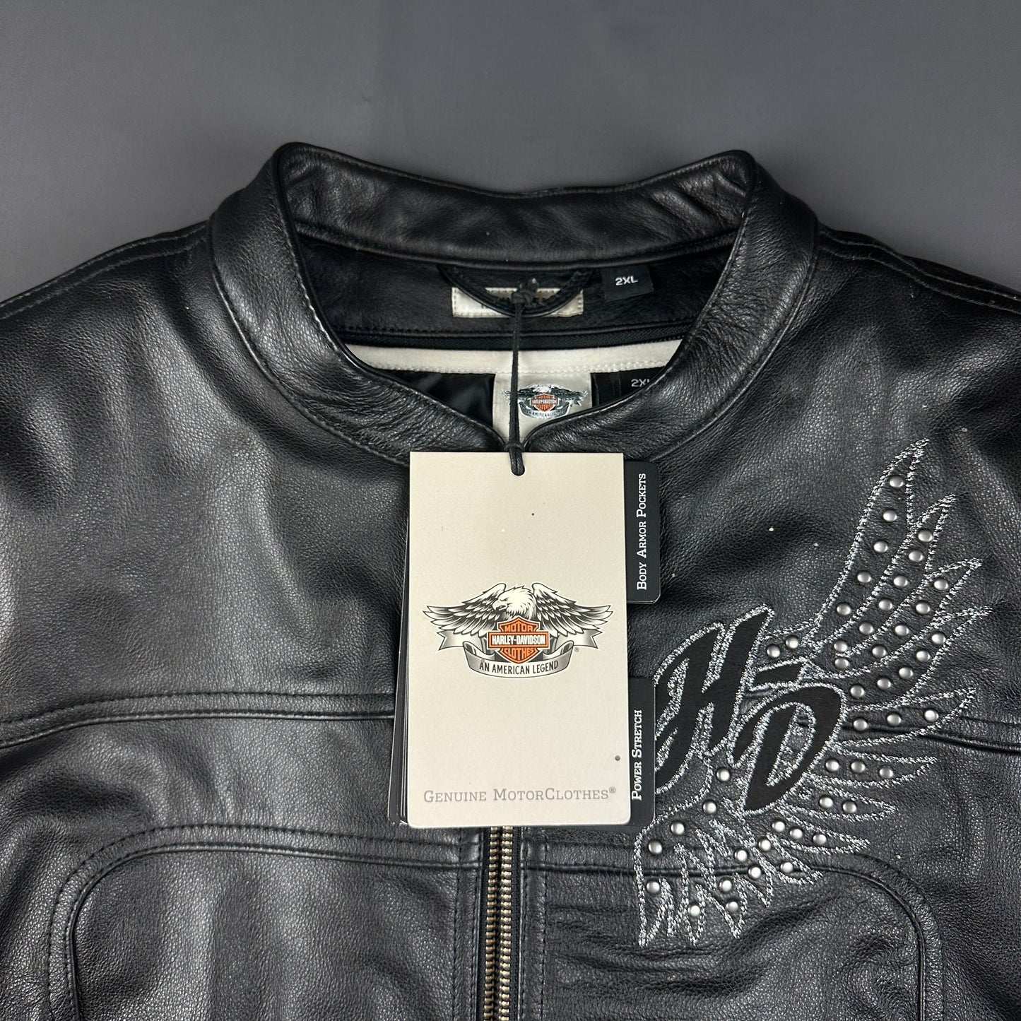 Harley Davidson Echtleder Racing Jacke schwarz XXL