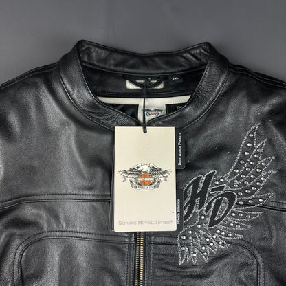 Harley Davidson Echtleder Racing Jacke schwarz XXL