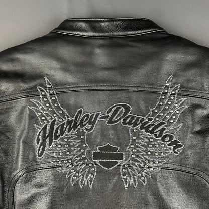Harley Davidson Echtleder Racing Jacke schwarz XXL