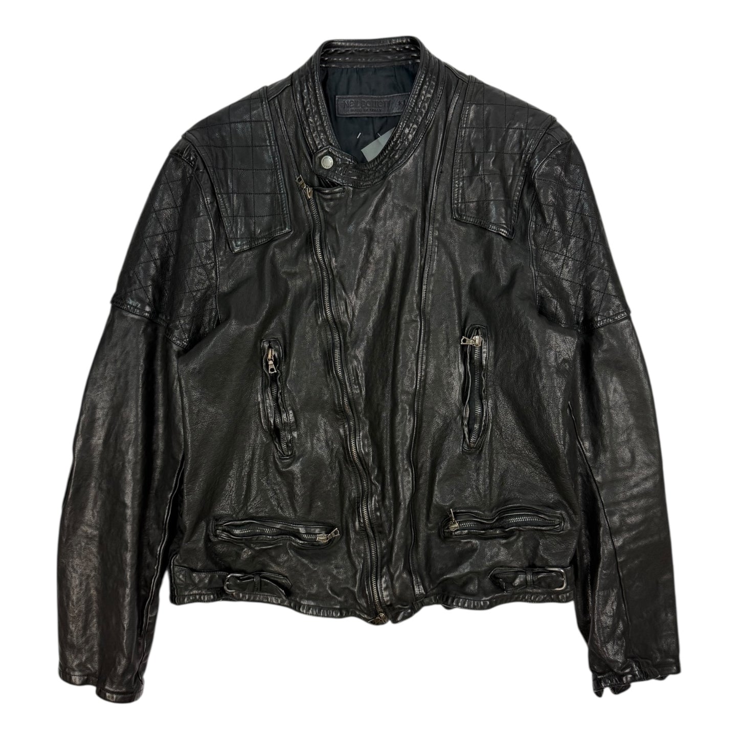 Neil Barrett Lederjacke schwarz XL