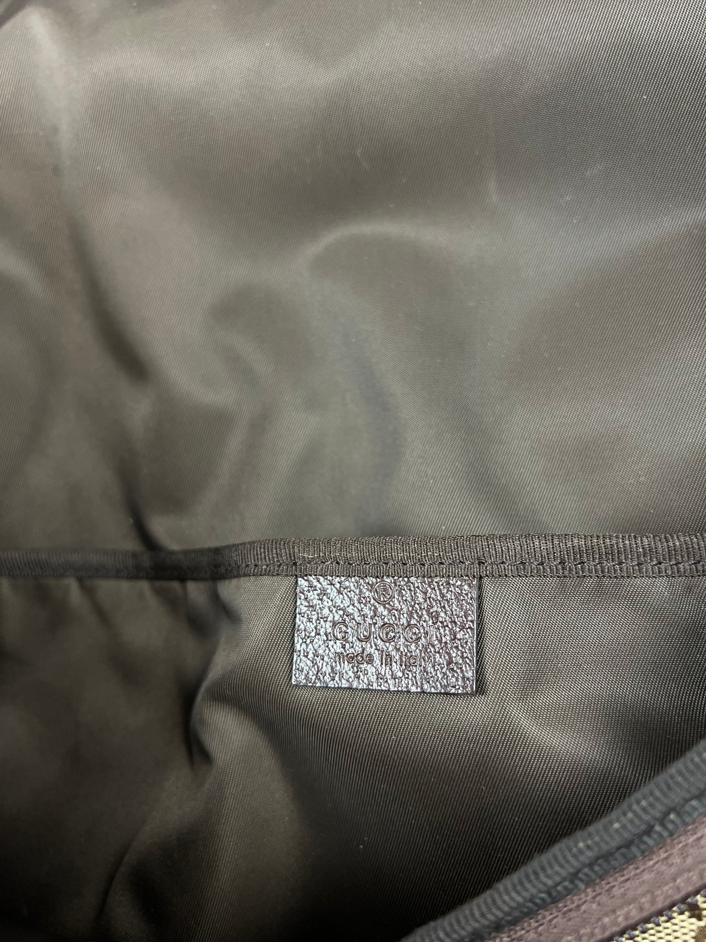 Vintage Gucci Wickeltasche beige