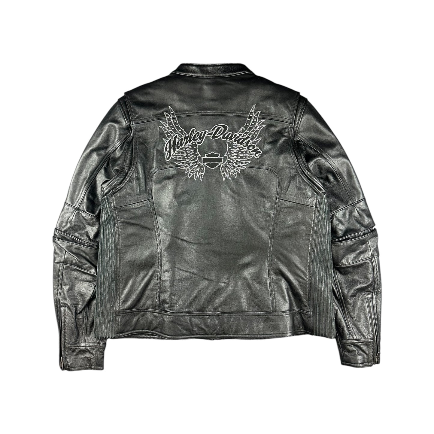Harley Davidson Echtleder Racing Jacke schwarz XXL