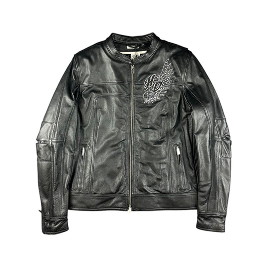 Harley Davidson real leather racing jacket black XXL