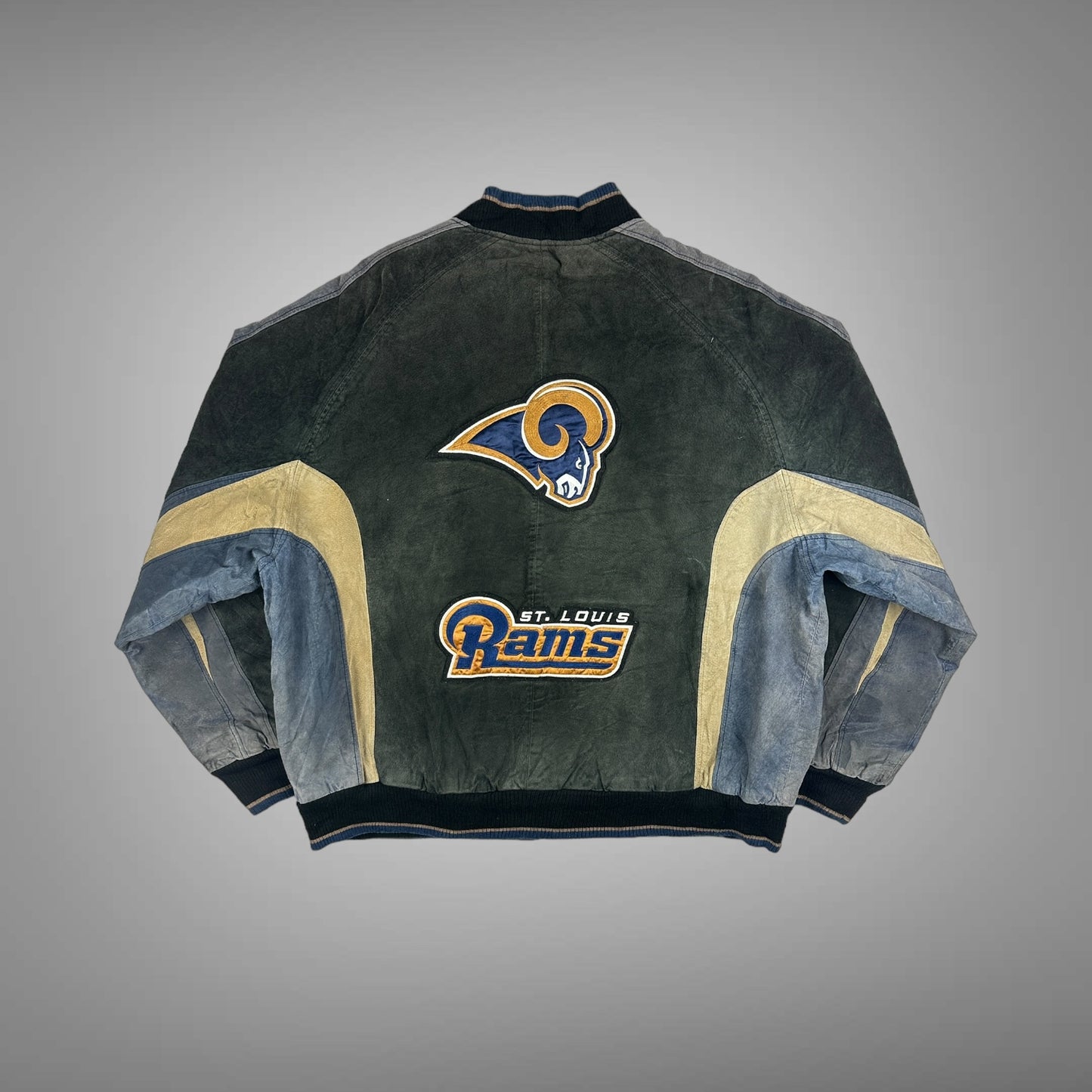 Vintage St. Louis Rams College Jacke schwarz XL