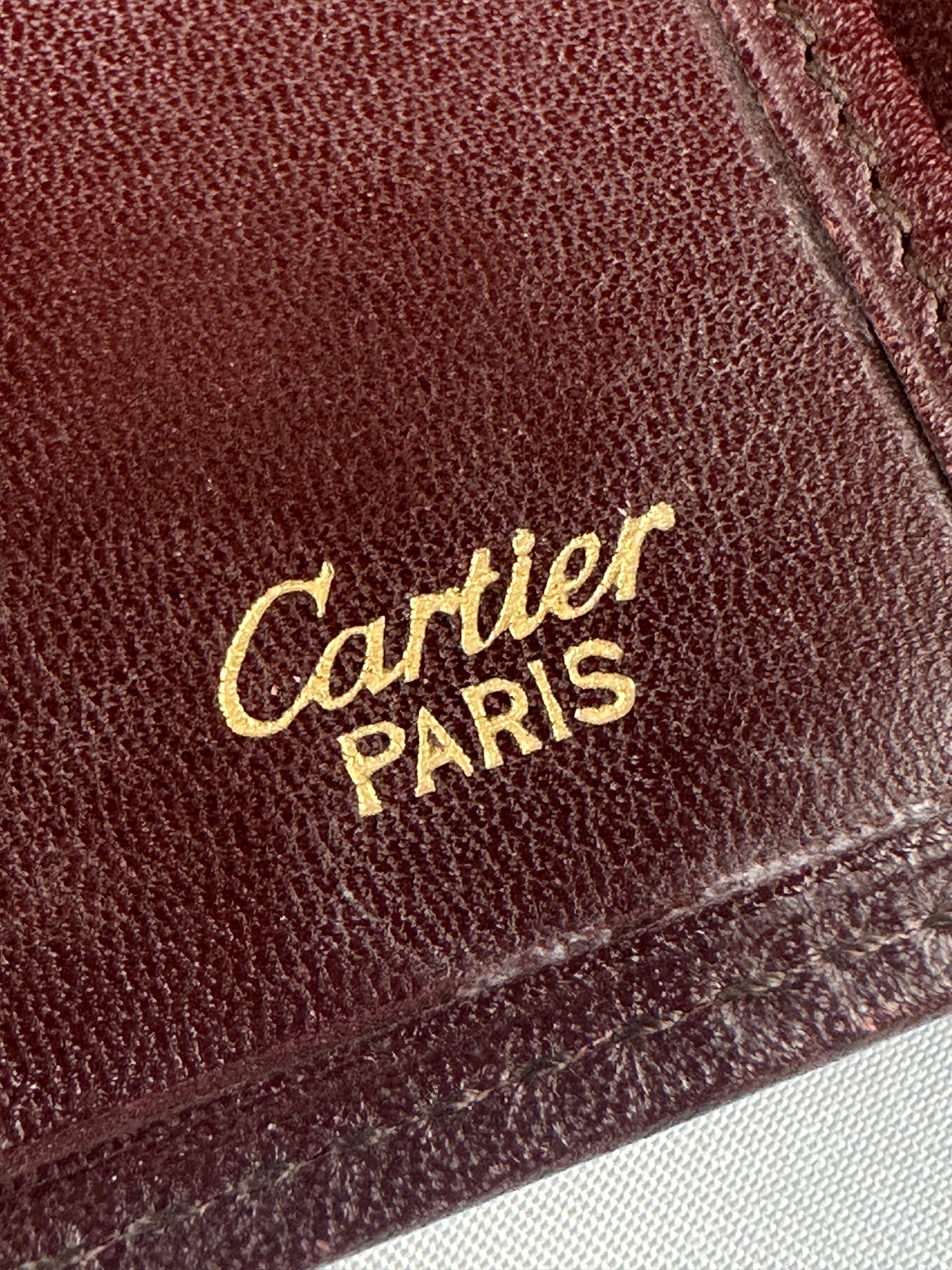 Vintage Cartier Portmonee burgunderrot