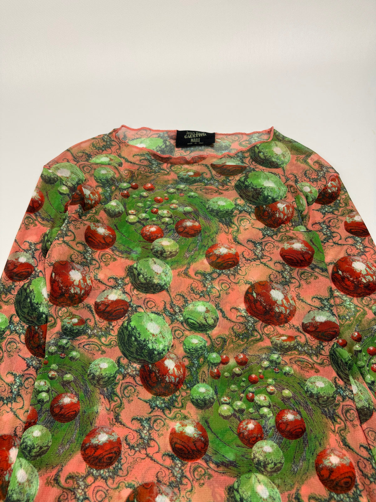 Jean Paul Gaultier "Cherry" Mesh Top