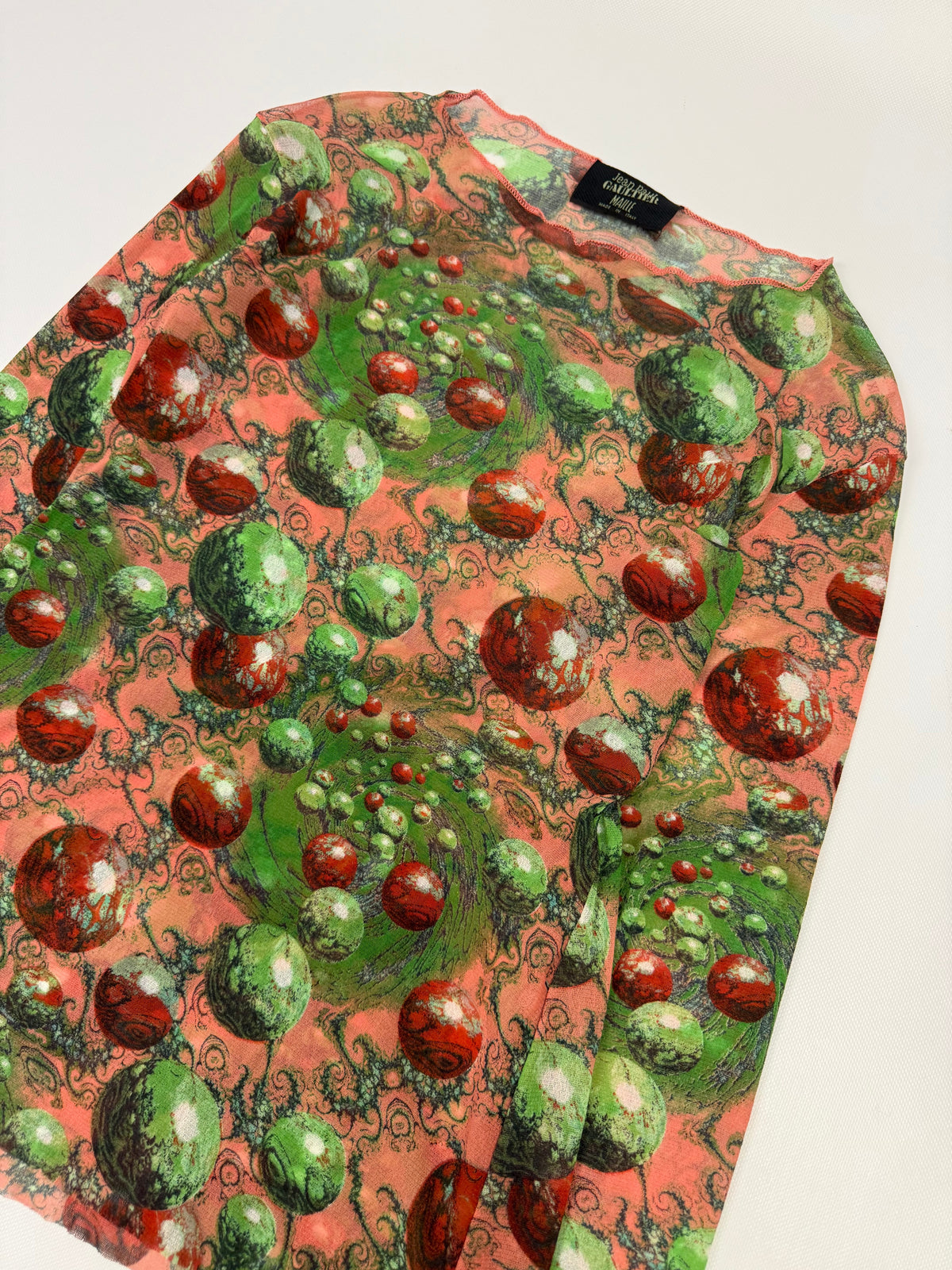 Jean Paul Gaultier "Cherry" Mesh Top