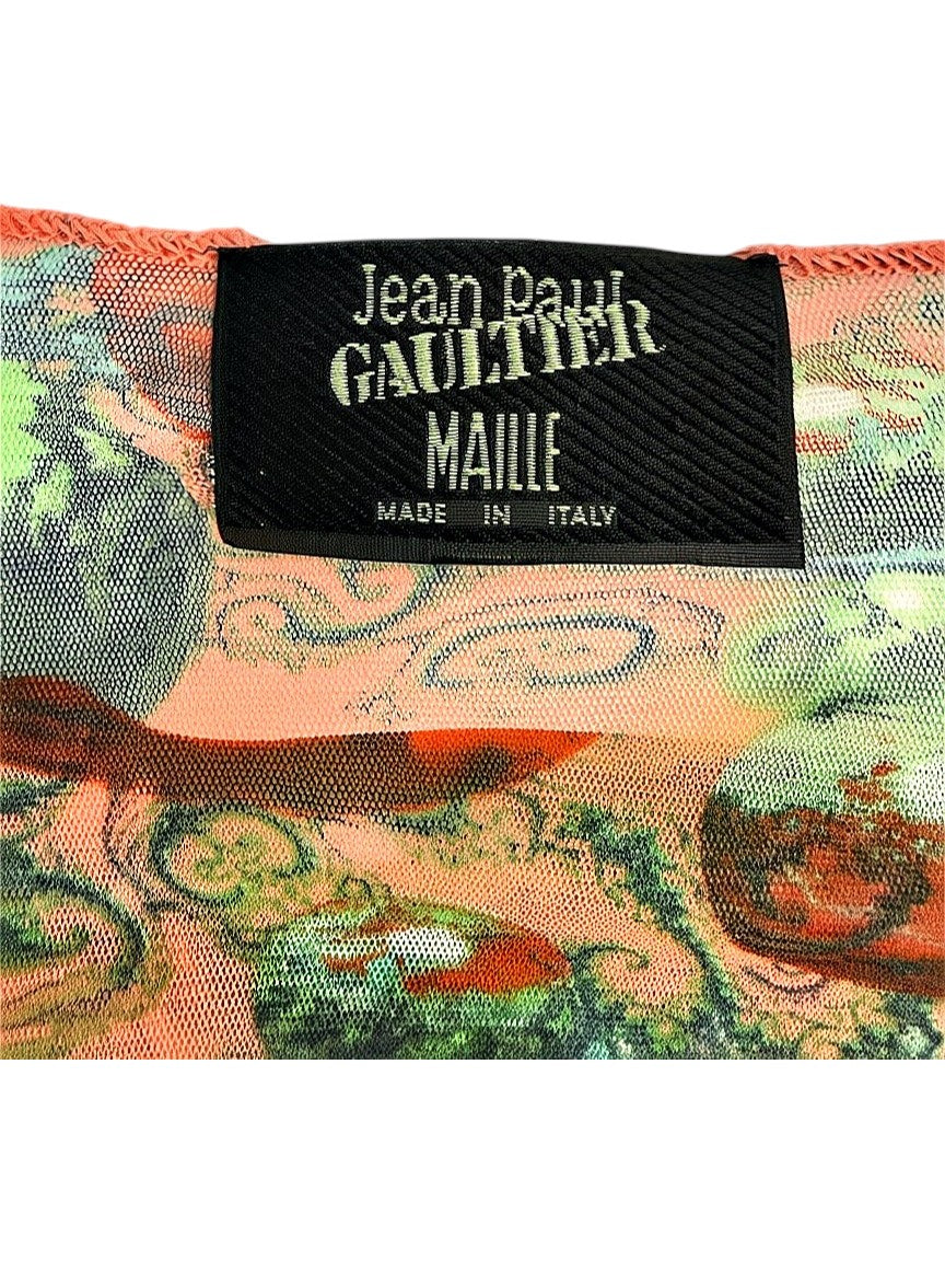 Jean Paul Gaultier "Cherry" Mesh Top