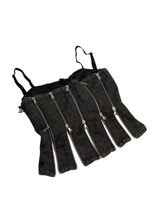 Dolce & Gabbana SS 2004 Denim Zip Top